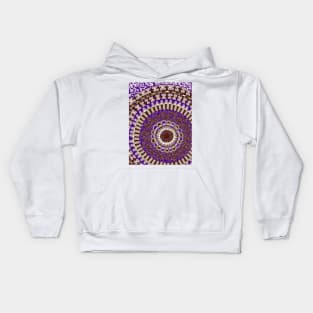 Tan, Brown, and Purple Mandala Kids Hoodie